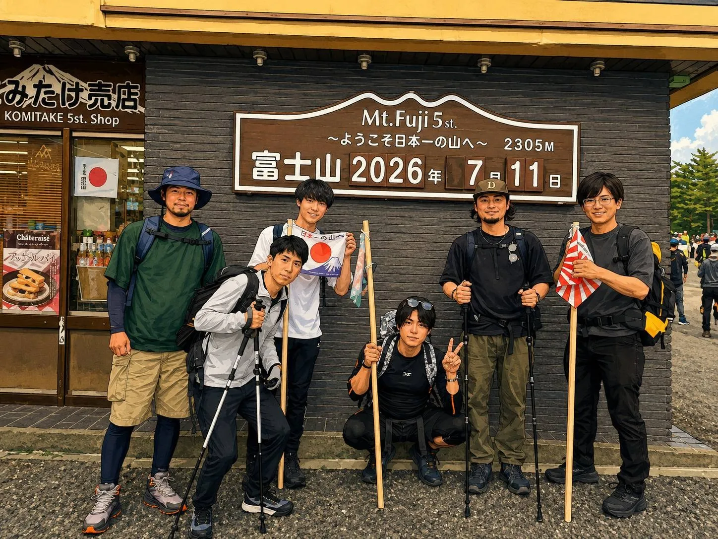 【富士登山2026】男6人で挑む日本一!五合目から頂上を目指す熱い夏